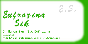 eufrozina sik business card